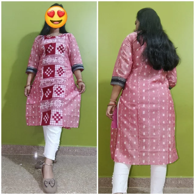 101760 Sambalpuri Handloom Cotton Stitching Kurti - 44