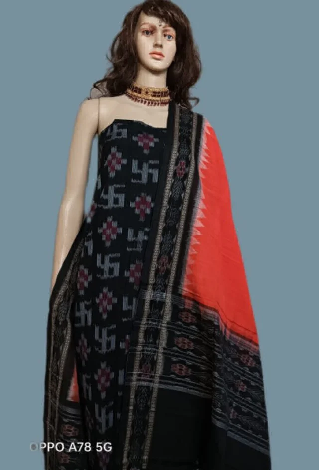 101771 Sambalapuri Handloom Dress Material With Dupatta