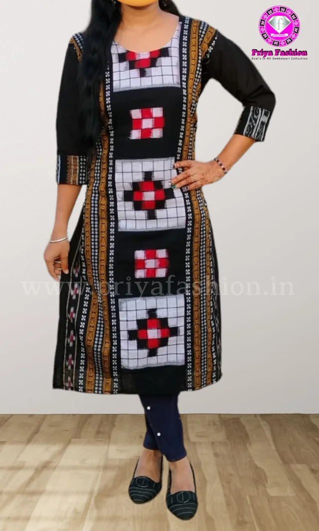 101775 Sambalpuri Handloom Cotton kurti - 42