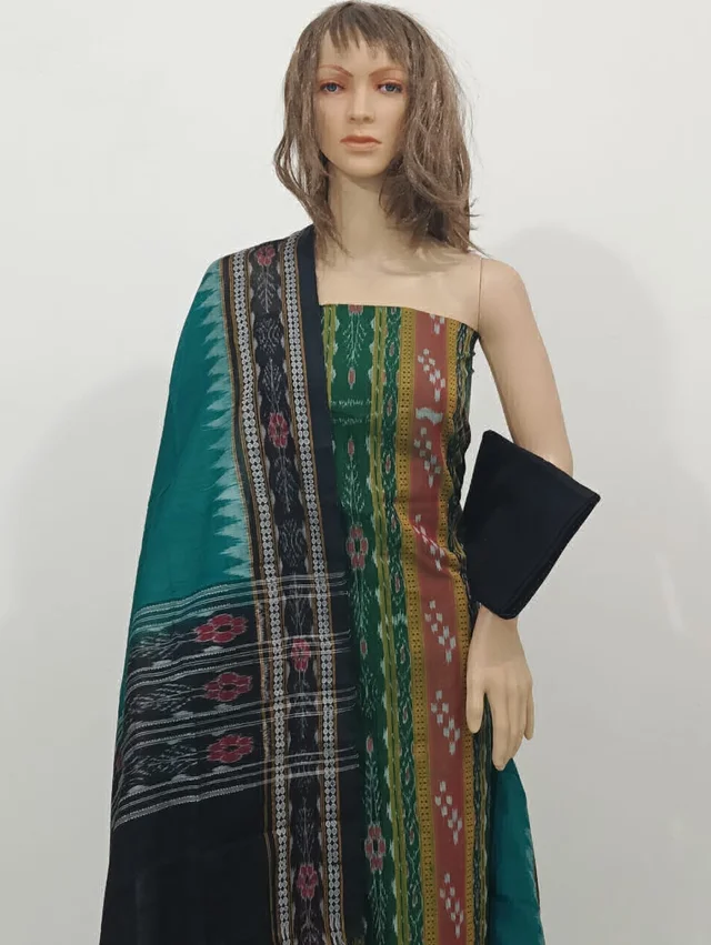 101817Sambalpuri Handloom Dress Material With Dupatta