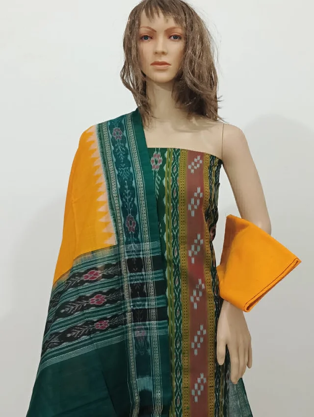 101821Sambalpuri Handloom Dress Material With Dupatta
