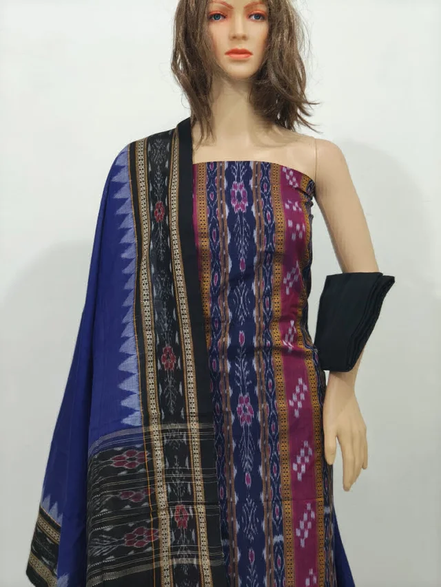 101825Sambalpuri Handloom Dress Material With Dupatta
