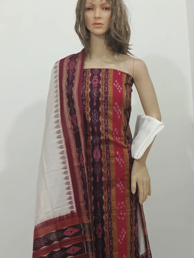 101829Sambalpuri Handloom Dress Material With Dupatta