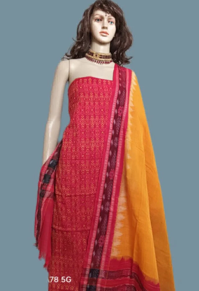 101866 Sambalpuri Handloom Dress Material with Dupatta