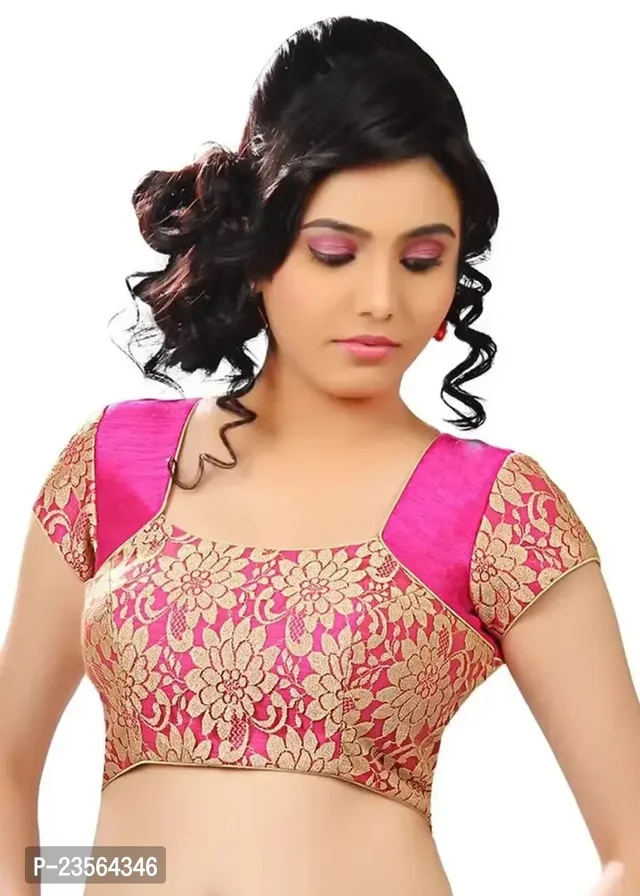 101874 Women Stiching Design Blause - 42, Magenta / Fuchsia