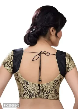 101876 Women Stiching Design Blause - Black, 38