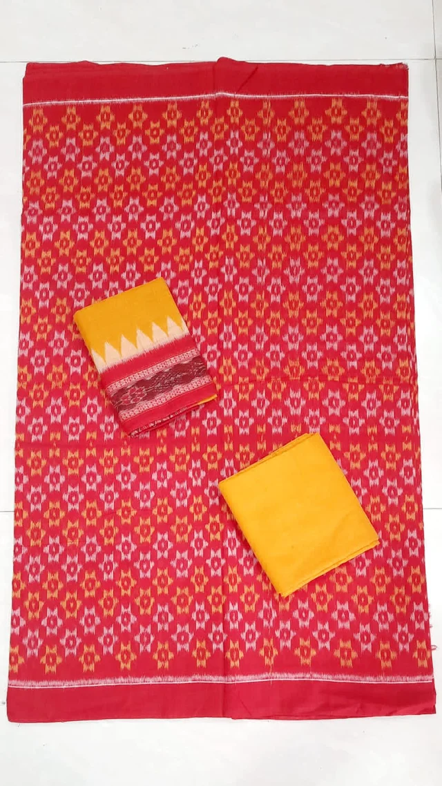 101984 Sambalpuri Handloom Dress Meterial With Dupatta