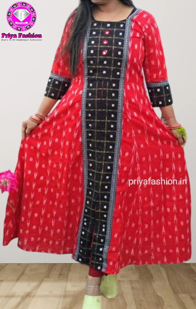 102013 Sambalpuri Round Kurti, Long Top - 36