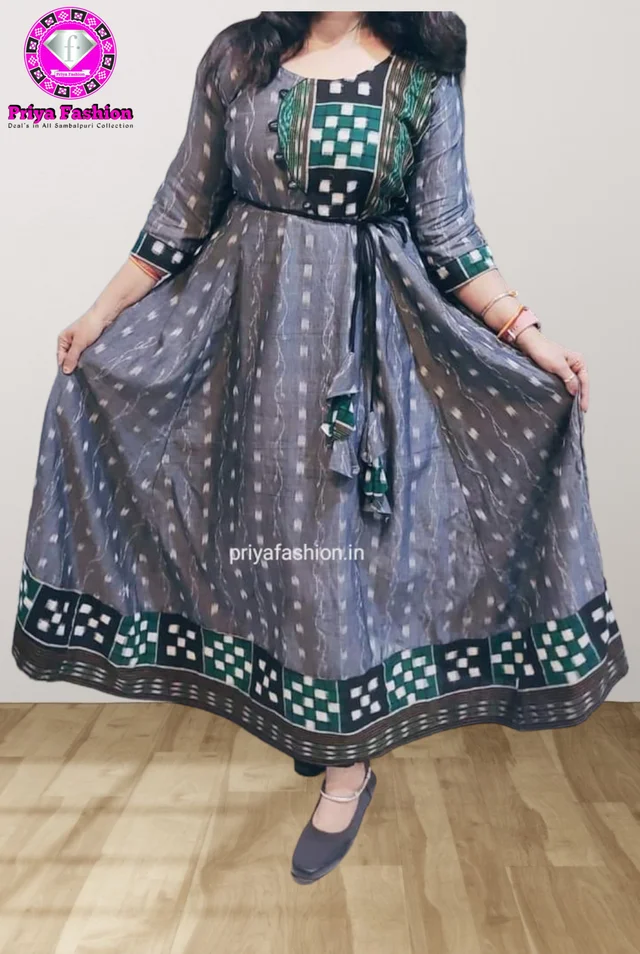 102015 Sambalpuri Round Kurti, Long Top - 36