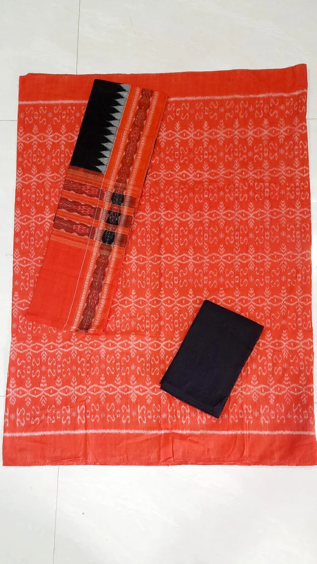 102018 Sambalpuri Handloom Dress Material With Dupatta