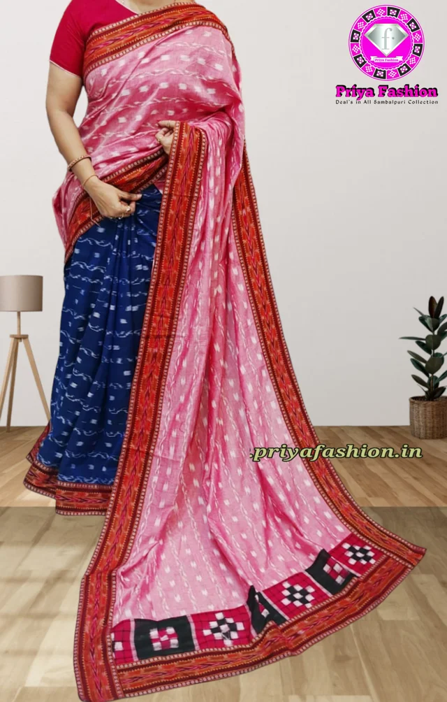 102087 Sambalpuri Patchwork Saree With Blause Pics