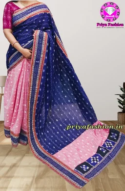 102088 Sambalpuri Patchwork Saree With Blause Pics