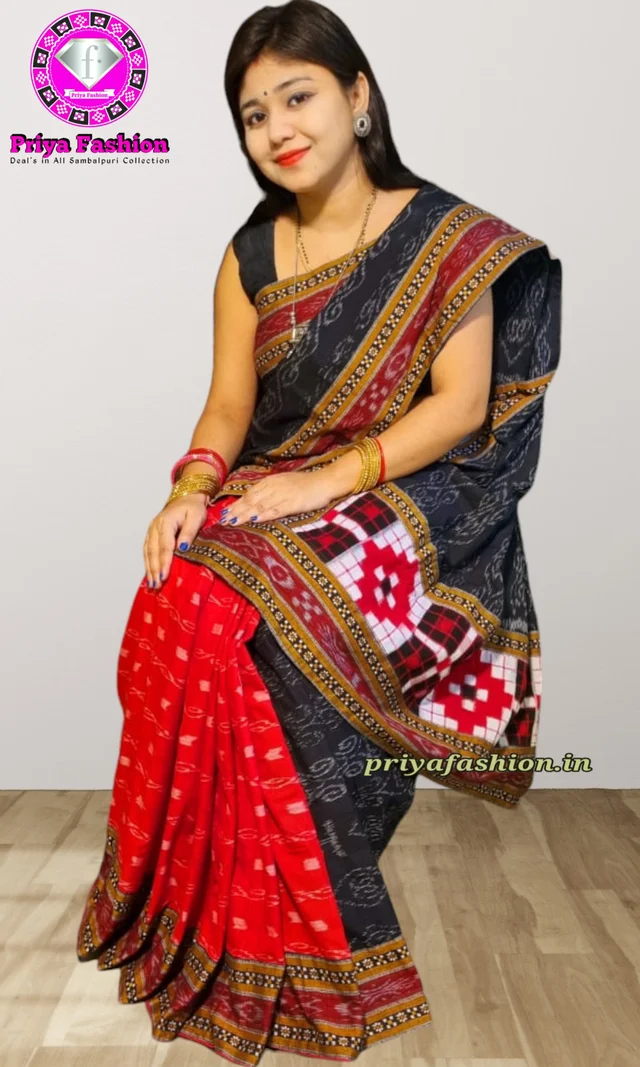 102091 Sambalpuri Patchwork Saree With Blause Pics