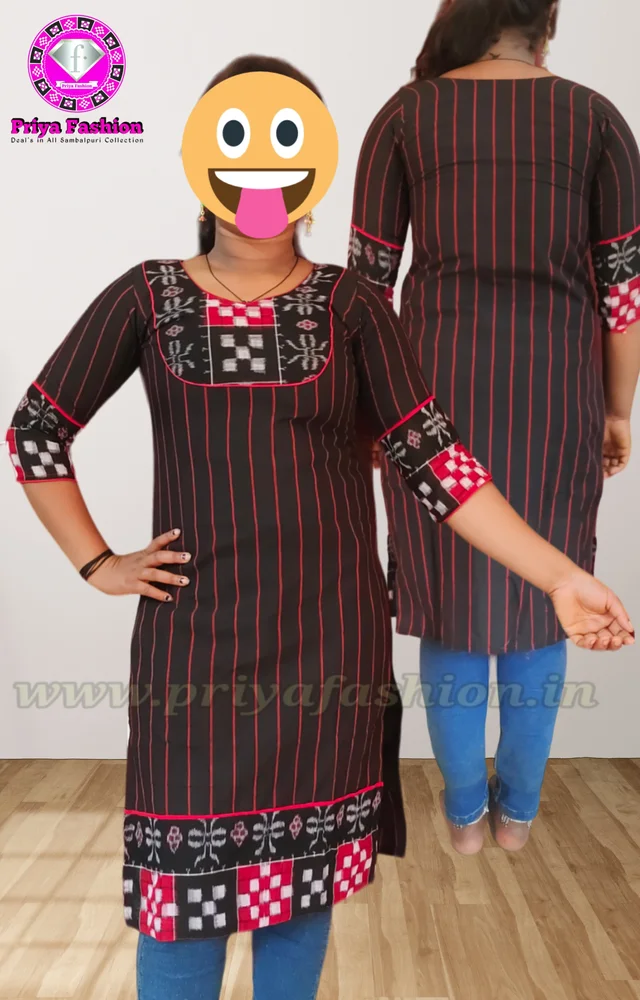 102114 Sambalpuri Handloom Stiching Kurti - 42
