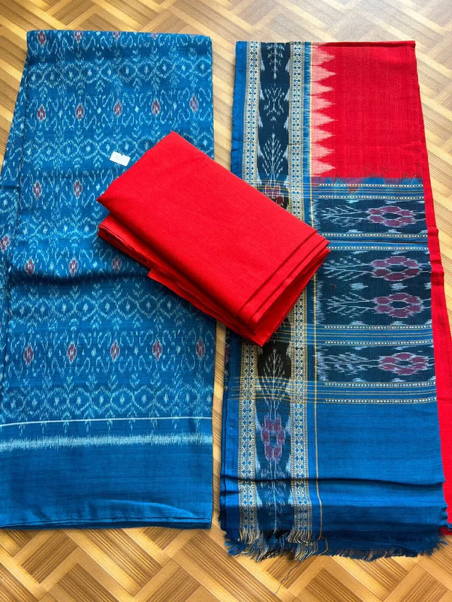 102128 Sambalpuri Dress Material With Dupatta
