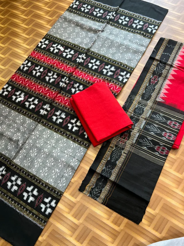 102127 Sambalpuri Dress Material With Dupatta