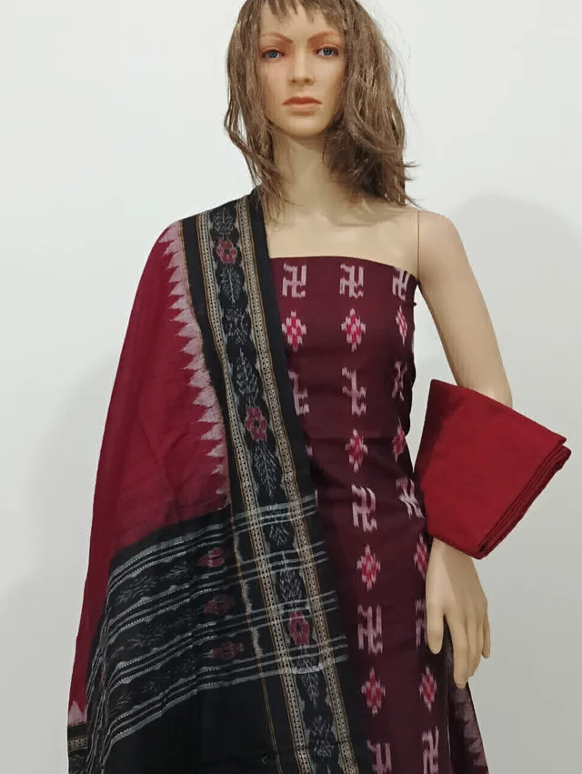 102201 Sambalpuri Dress Material With Dupatta
