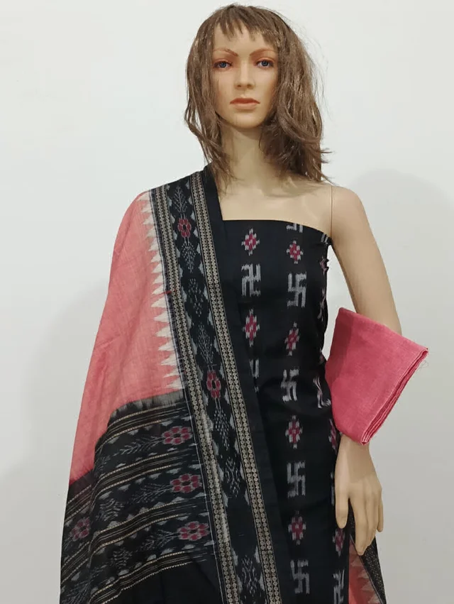 102202 Sambalpuri Dress Material With Dupatta