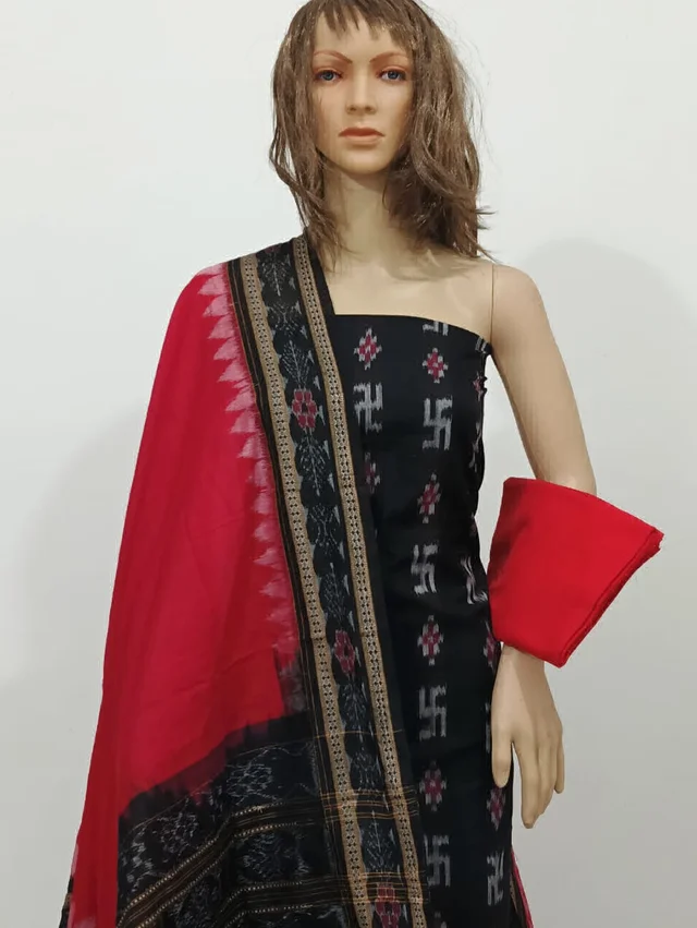102203 Sambalpuri Dress Material With Dupatta