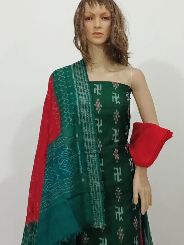 102214 Sambalpuri Dress Material With Dupatta