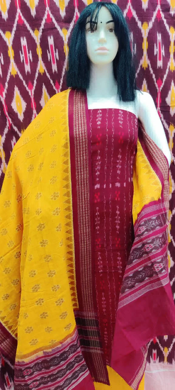 102268 Sambalpuri Dress Material With Dupatta