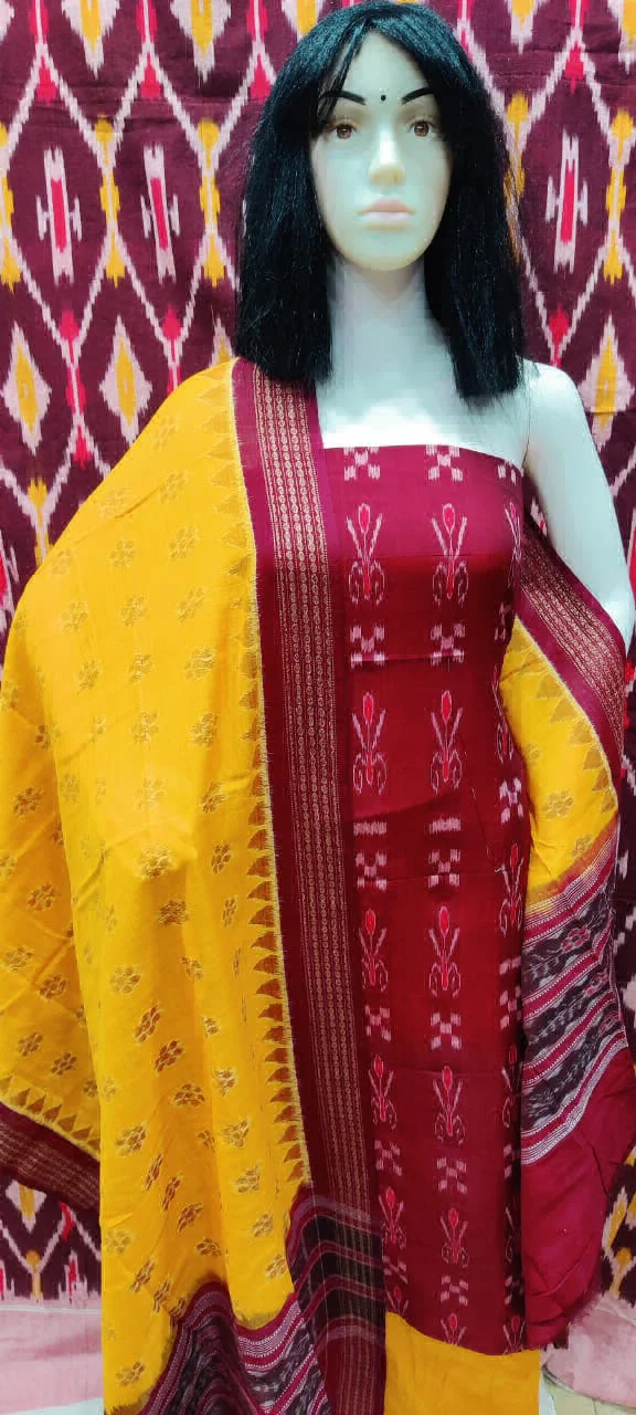 102273 Sambalpuri Dress Material With Dupatta