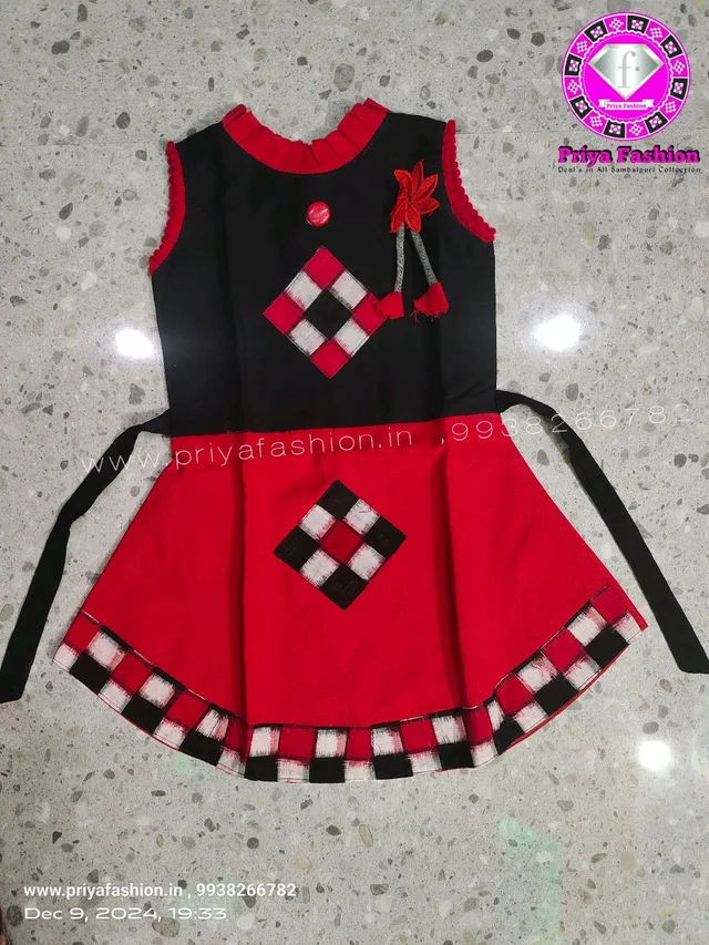102302 Sambalpuri Kids, Baby Dress 