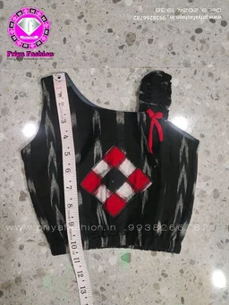 102304 Sambalpuri Kids, Baby Dress - Black, Red, 26