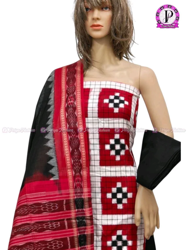 102329 Sambalpuri Dress Material With Dupatta 