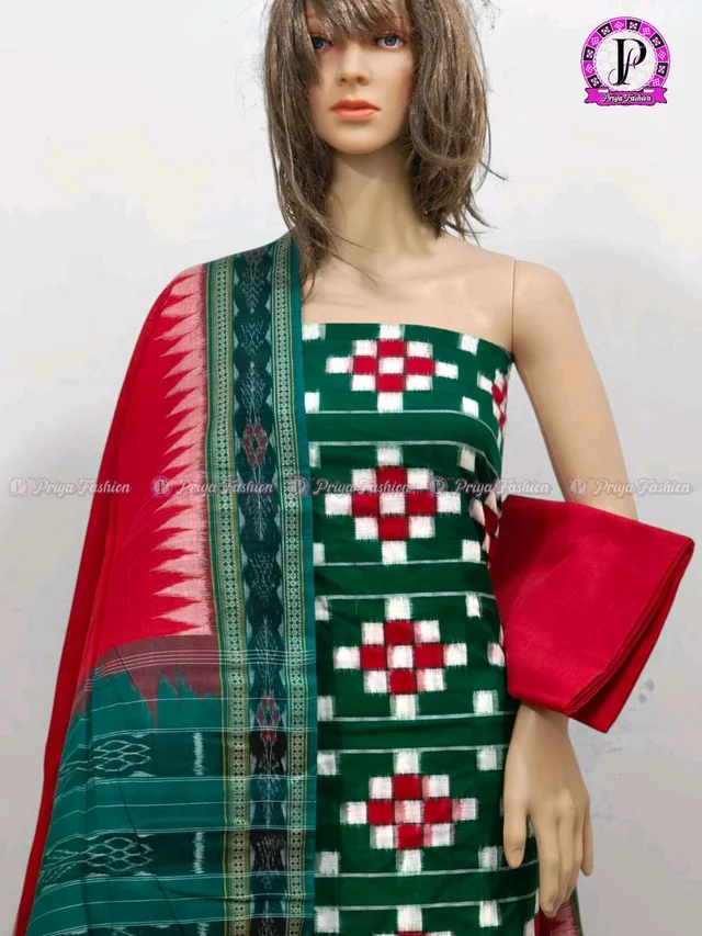 102331 Sambalpuri Dress Material With Dupatta 