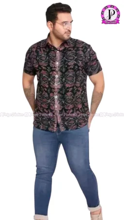 102368 Sambalpuri Half Shirt - 38, Night Rider