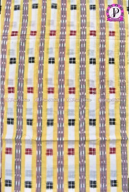 102340 Sambalpuri Handlooms Fabric - Cream, 2 Meter