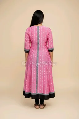 102378 Sambalpuri Round Kurti Top - L-38, Blush Pink
