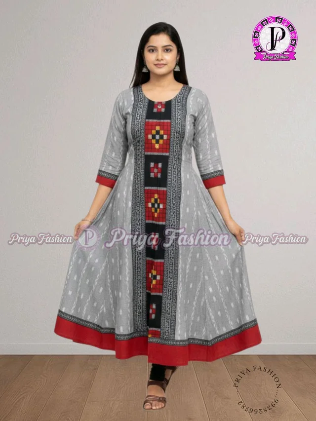 102389 Sambalpuri Round Kurti Top 