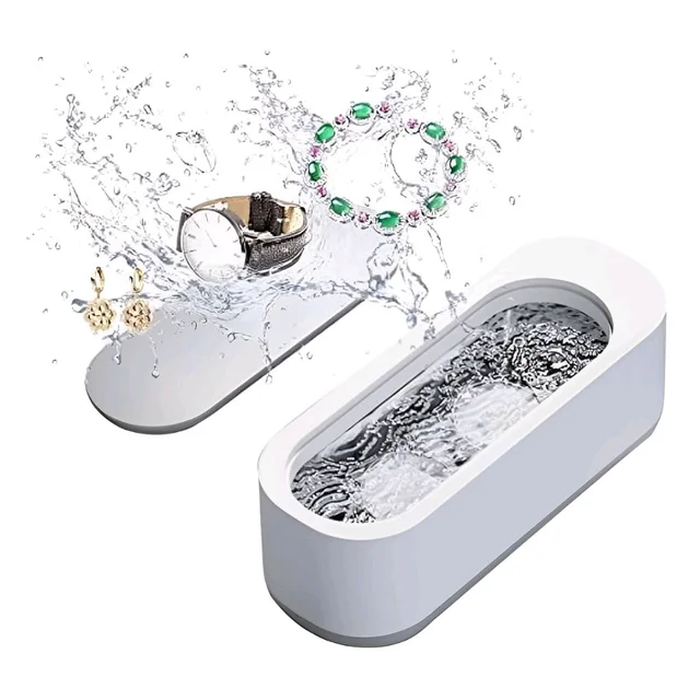 Ultrasonic Jewellery and Glasses Cleaner Machine – 360° Professional Low Noise USB Portable Cleaning Device for Jewellery, Glasses, Watches, and More