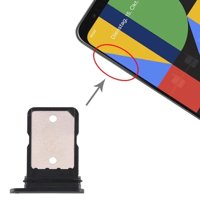 Google For Google Pixel 4XL Single Sim Card Tray Holder Slot - Black