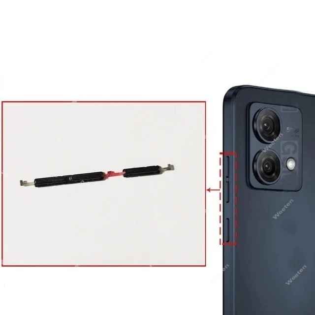 Motorola For Motorola Moto G84 External Power On Off Volume Side Button Key Switch