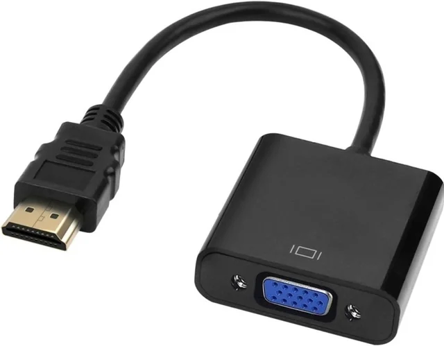 iSparehub HDMI to VGA Adapter Cable / Connector / Converter Cable 1080P (Male to Female) HDMI to VGA LCD Flex Cable