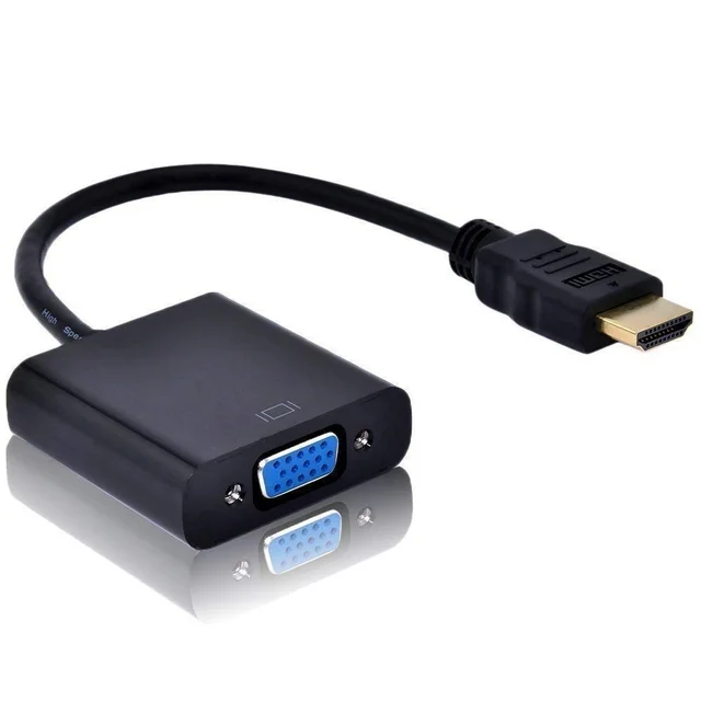iSparehub HDMI to VGA Adapter Cable / Connector / Converter Cable 1080P (Male to Female) HDMI to VGA LCD Flex Cable