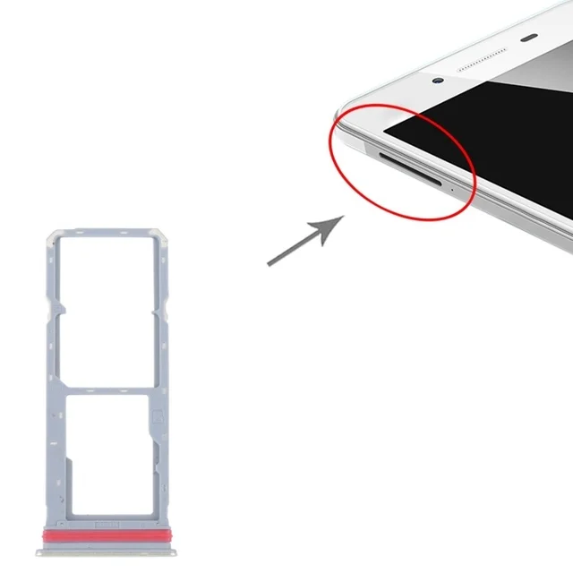 Vivo For Vivo Y22 Y22s SIM Card Tray Slot Sim Outer Holder Adapter Socket SkyBlue