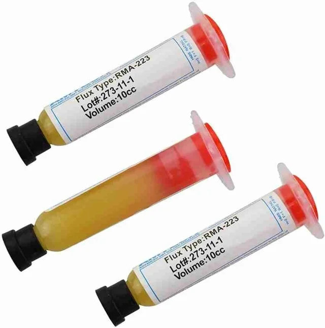 iSparehub RMA-223 Solder Flux Paste, 10CC Injection Syringe Tube PGA BGA SMD - 1 Pcs