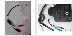 iSparehub For PC Headset RJ9/RJ10/Rj22 RJ9 to Dual 3.5mm Adapter- ,Not RJ11
