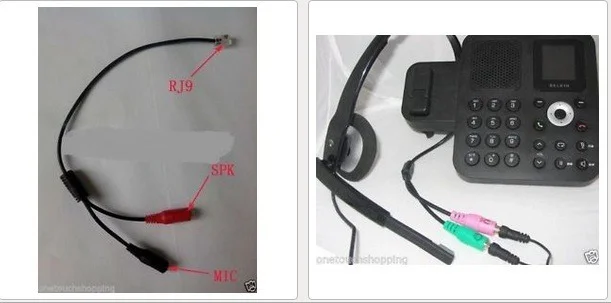 iSparehub For PC Headset RJ9/RJ10/Rj22 RJ9 to Dual 3.5mm Adapter- ,Not RJ11