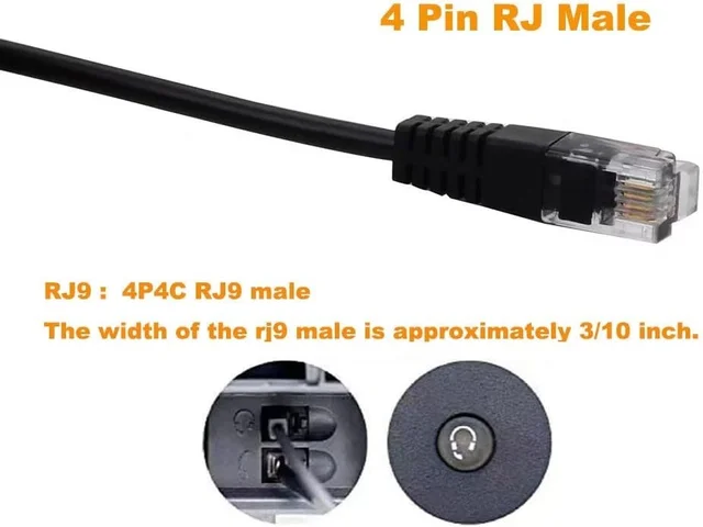 iSparehub Rj9 Male To Dual 3.5 Mm Female Headphone Adapter, Telephone Audio Adapter, Headphone Cable, Suitable For Office Rj9 Headsets