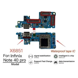 Infinix For Infinix Note 40 Pro 5G X6851 Charging USB Port Sim Socket Mic Flex PCB