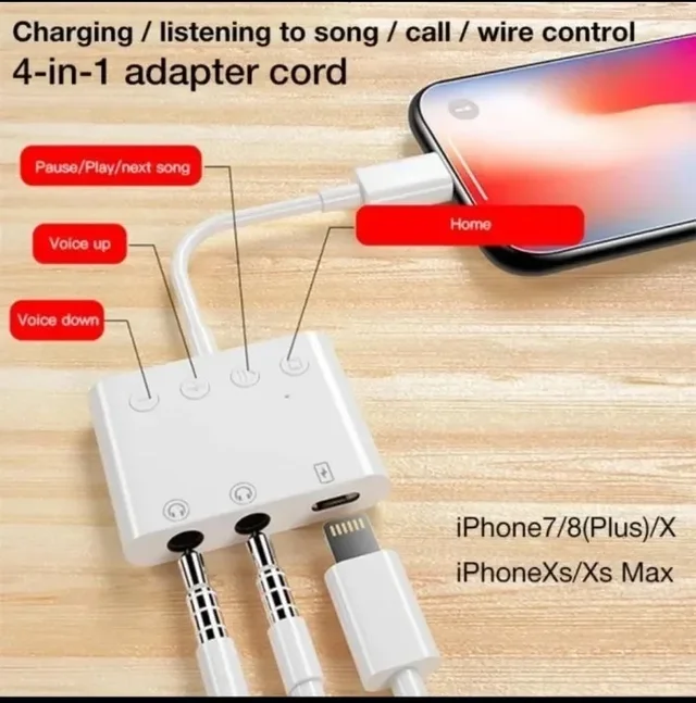 iSparehub For iPhone All In One Lightning Adapter JH-A01 9 Functions Bluetooth Audio Charging
