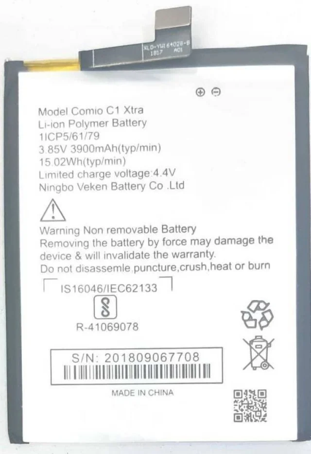 Comio For Comio C1 Xtra Battary New Replacement Battery
