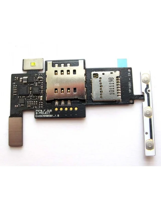 LG For LG Optimus Black P970 Sim/Memory SD TF Holder Tray Volume Flex Cable Ribbon