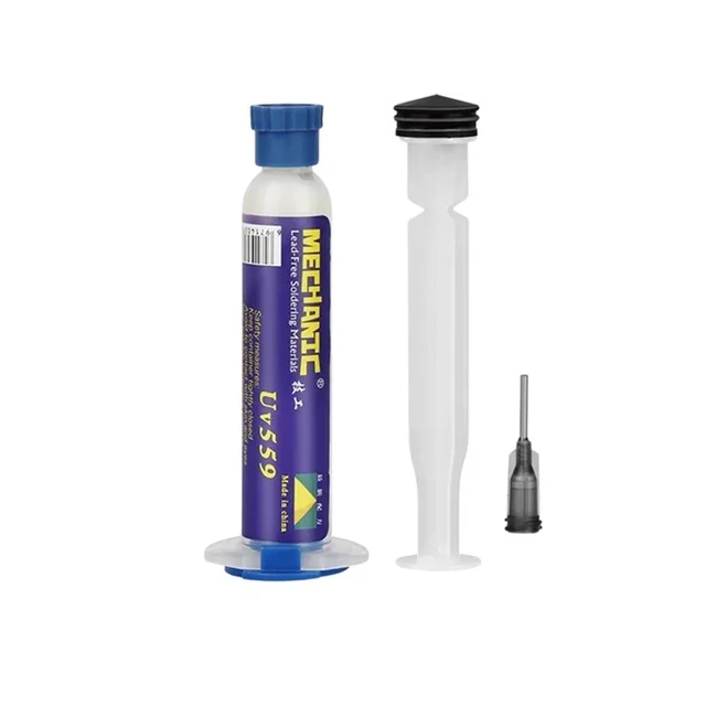Mechanic UV559 Flux Paste 10cc Syringe Injection Mechanic UV-559 Solder Flux for Precision Soldering and Rework