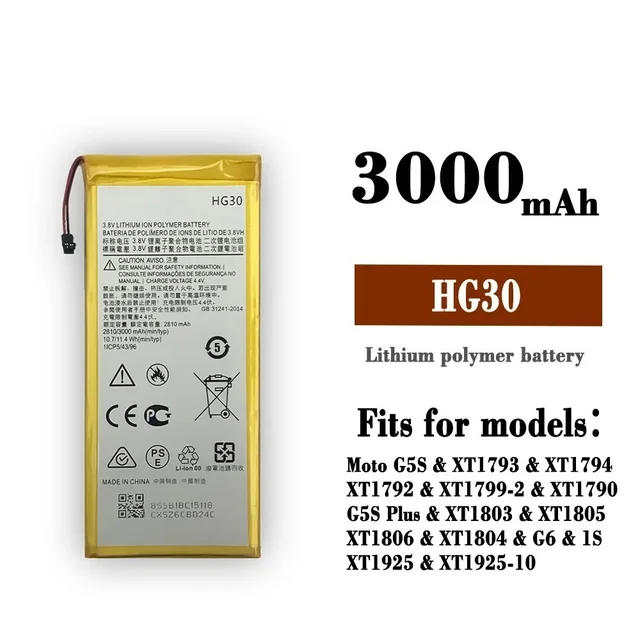 Motorola For Motorola Moto G5s G6 HG30 Battery OEM Replacement FULL CELL Battary